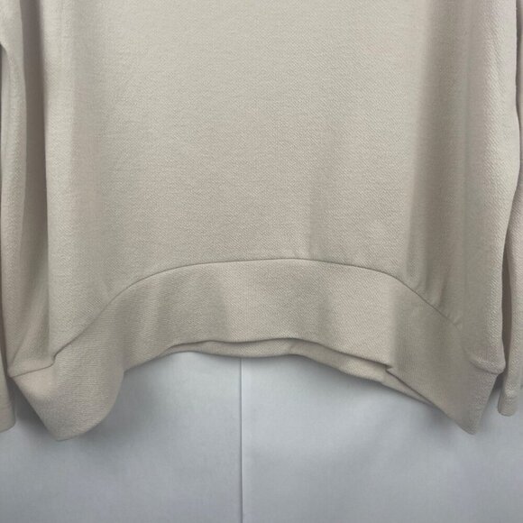 Clara Sun Woo Oatmeal Barrel Hem Relaxed Sweater Size Small - Picture 2 of 12